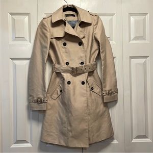 Zara Belted Long Trench Coat (Xs)